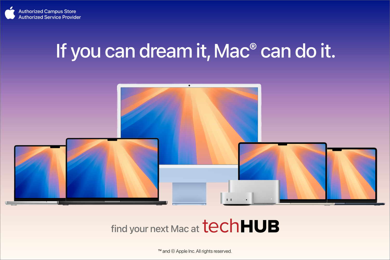 Full Mac lineup available at Tech Hub.