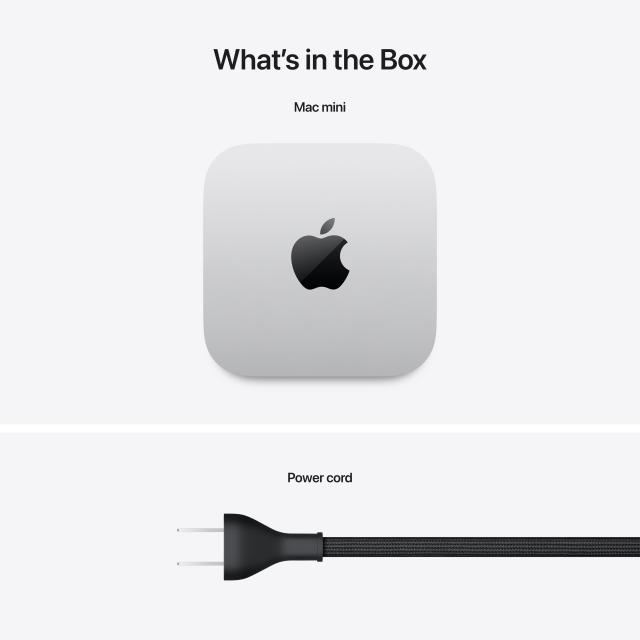 What's in the box: Mac mini, power cable