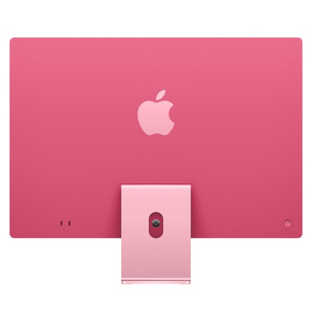 Back view of the iMac in pink