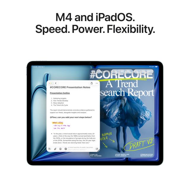 M4 and iPad OS. Speed, power, flexibility.