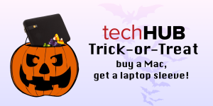 Tech Hub trick-or-treat event: buy a Mac, get a free laptop sleeve!